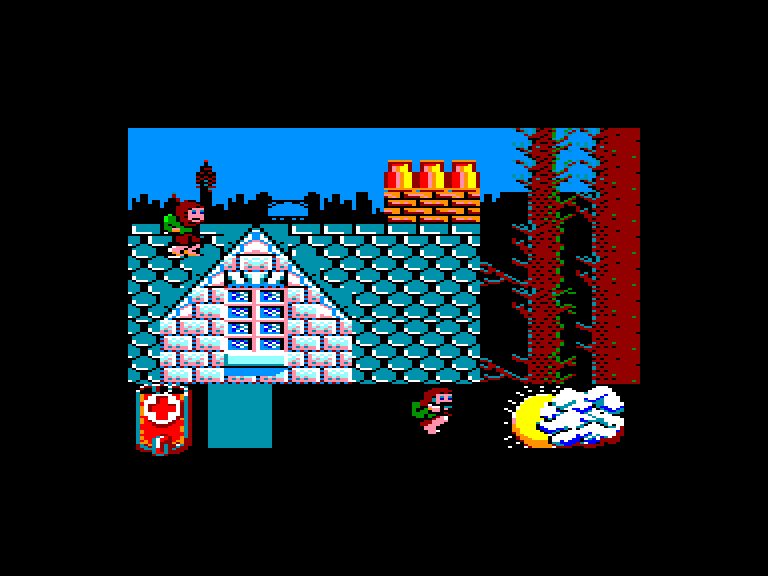 screenshot of the Amstrad CPC game Werewolves of London by GameBase CPC