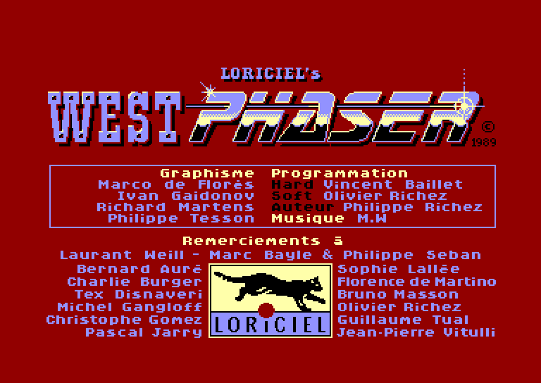screenshot of the Amstrad CPC game West Phaser by GameBase CPC