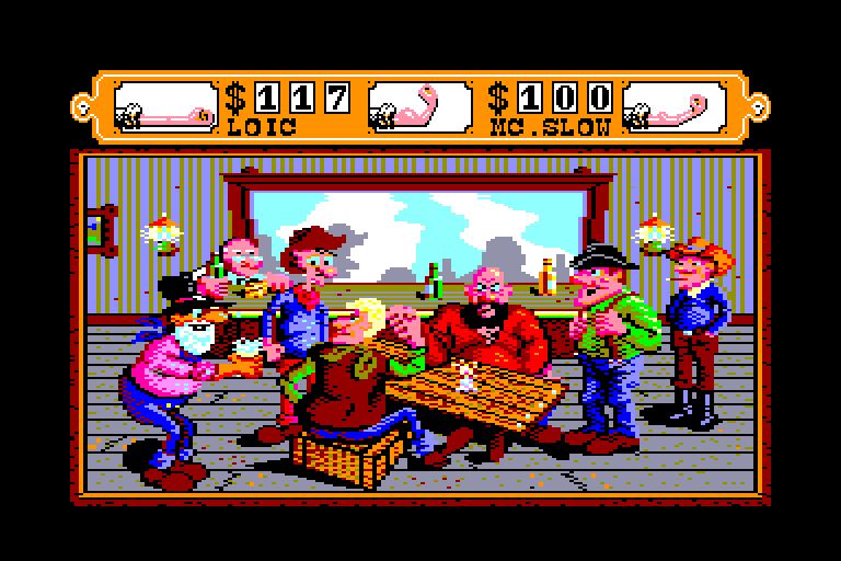 screenshot of the Amstrad CPC game Western games by GameBase CPC