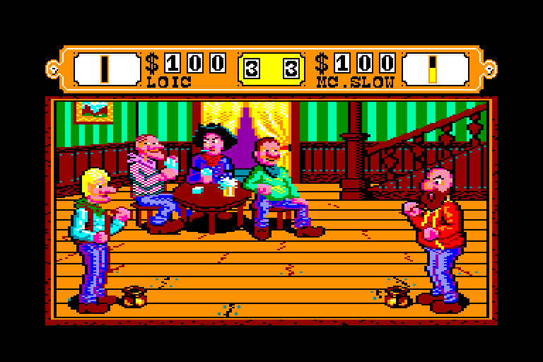 screenshot of the Amstrad CPC game Western games by GameBase CPC