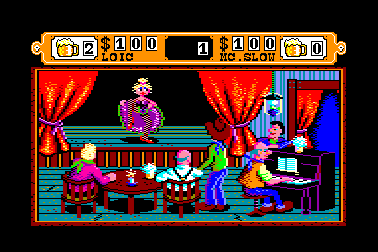 screenshot of the Amstrad CPC game Western games by GameBase CPC