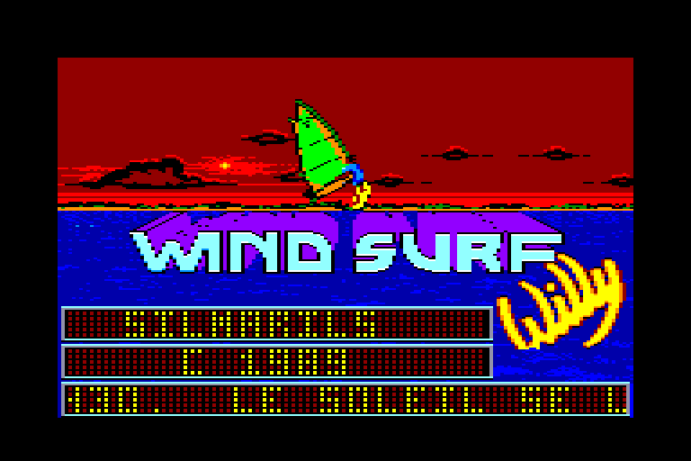 screenshot of the Amstrad CPC game Wind Surf Willy by GameBase CPC