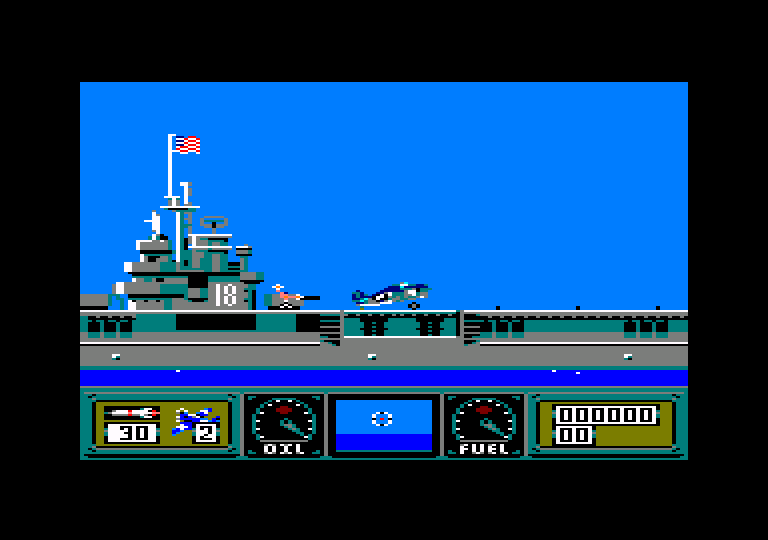 screenshot of the Amstrad CPC game Wings of fury by GameBase CPC