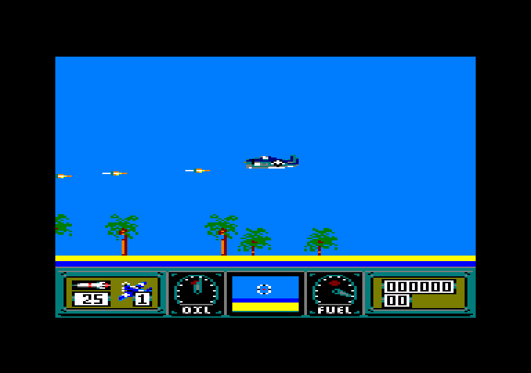screenshot of the Amstrad CPC game Wings of fury by GameBase CPC