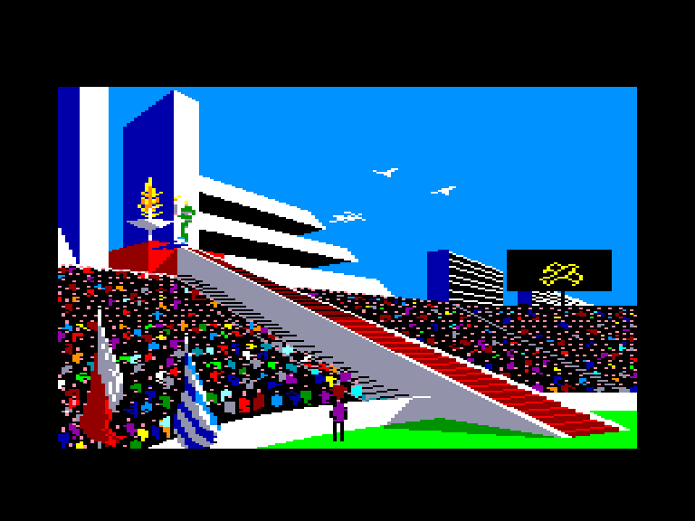 screenshot of the Amstrad CPC game Winter Games by GameBase CPC