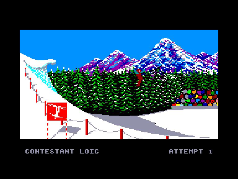 screenshot of the Amstrad CPC game Winter Games by GameBase CPC