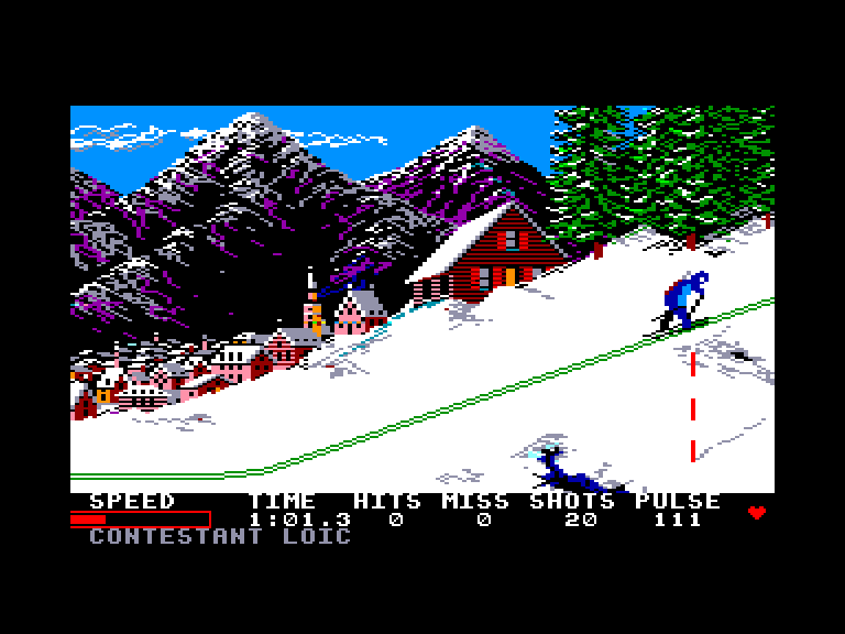screenshot of the Amstrad CPC game Winter Games by GameBase CPC