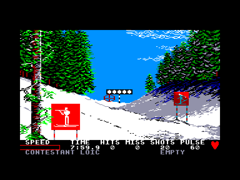 screenshot of the Amstrad CPC game Winter Games by GameBase CPC