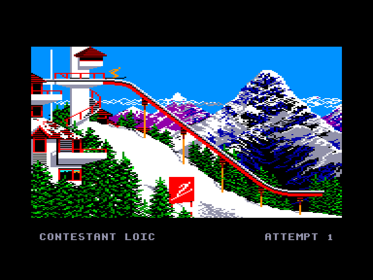 screenshot of the Amstrad CPC game Winter Games by GameBase CPC