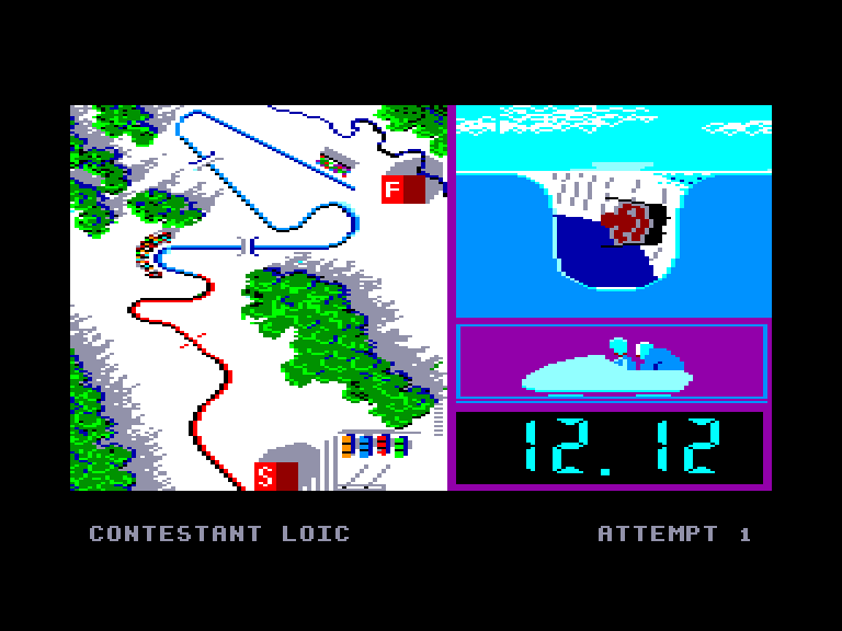 screenshot of the Amstrad CPC game Winter Games by GameBase CPC