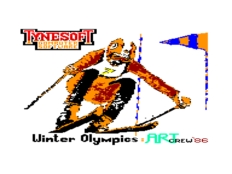 screenshot of the Amstrad CPC game Winter olympics by GameBase CPC