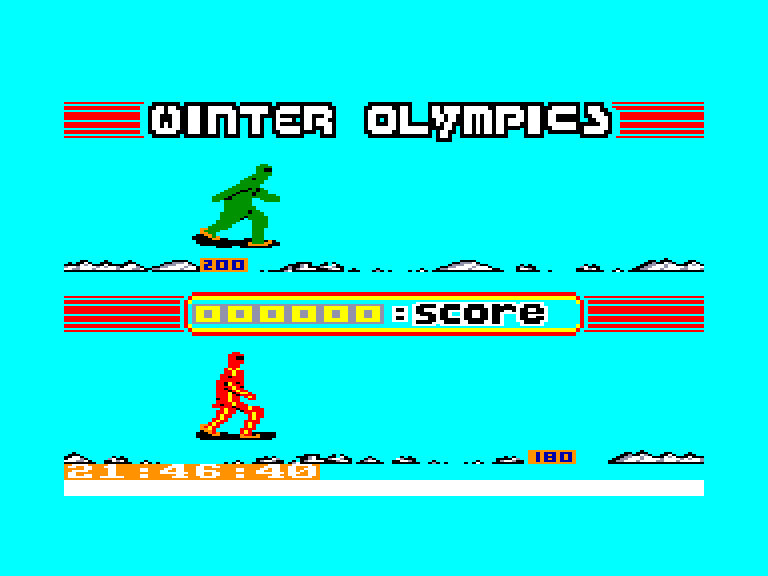 screenshot of the Amstrad CPC game Winter olympics by GameBase CPC