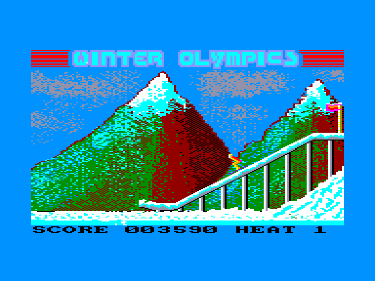 screenshot of the Amstrad CPC game Winter olympics by GameBase CPC