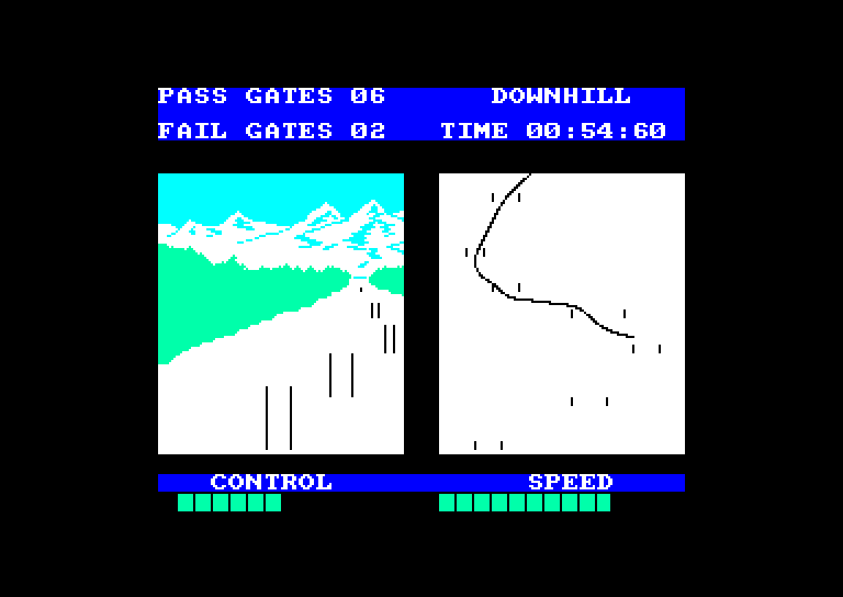 screenshot of the Amstrad CPC game Winter sports by GameBase CPC