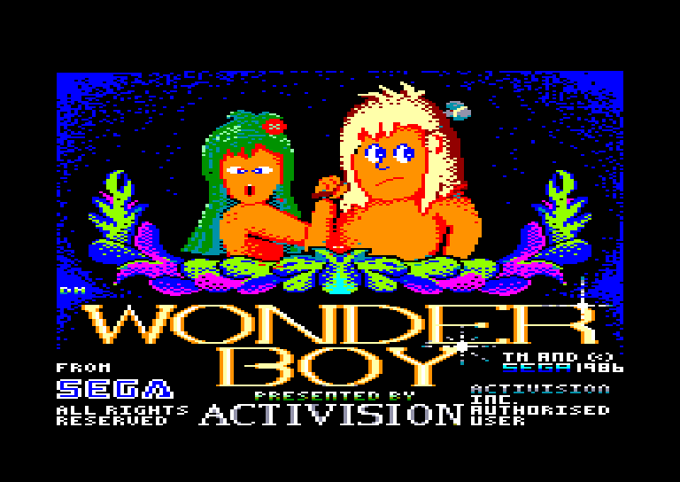 screenshot of the Amstrad CPC game Wonder boy by GameBase CPC