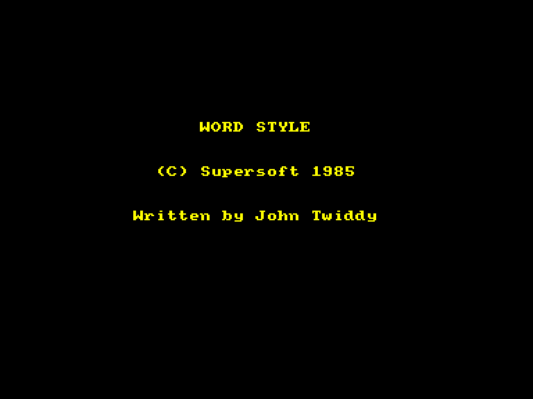 screenshot du jeu Amstrad CPC Word Style