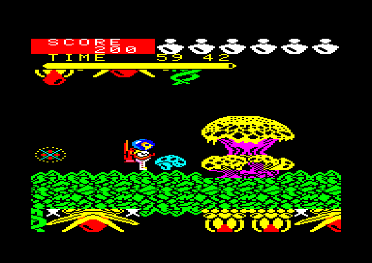 screenshot of the Amstrad CPC game Working backwards by GameBase CPC