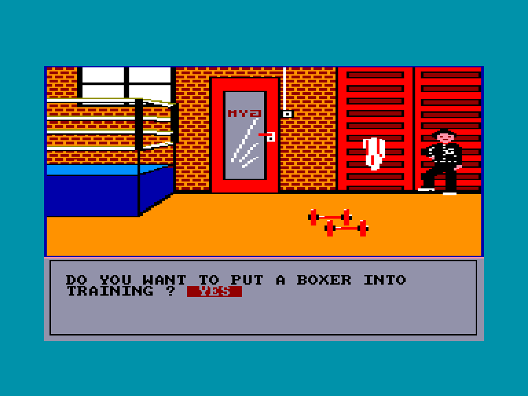 screenshot of the Amstrad CPC game World championship boxing manager by GameBase CPC