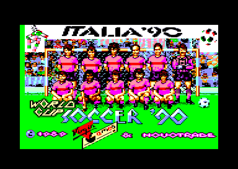 screenshot of the Amstrad CPC game World Cup Soccer 90 by GameBase CPC