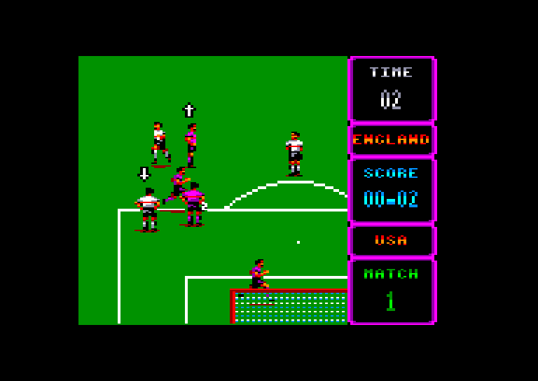 screenshot of the Amstrad CPC game World Cup Soccer 90 by GameBase CPC