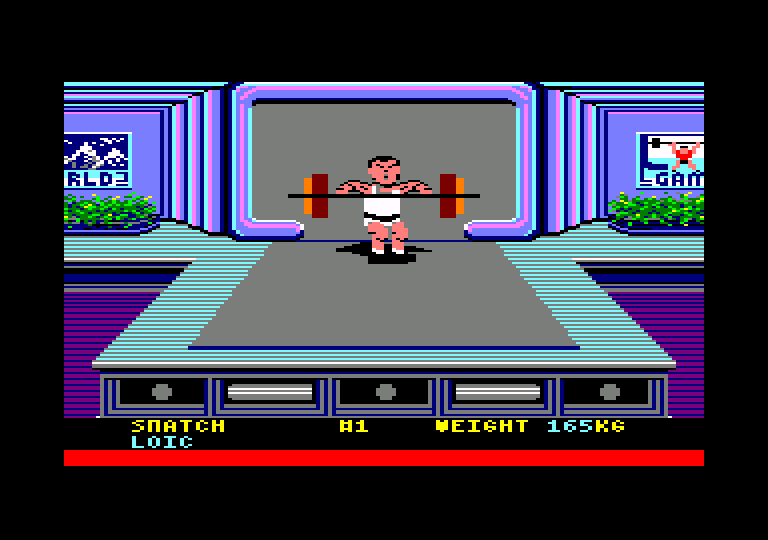 screenshot of the Amstrad CPC game World Games by GameBase CPC