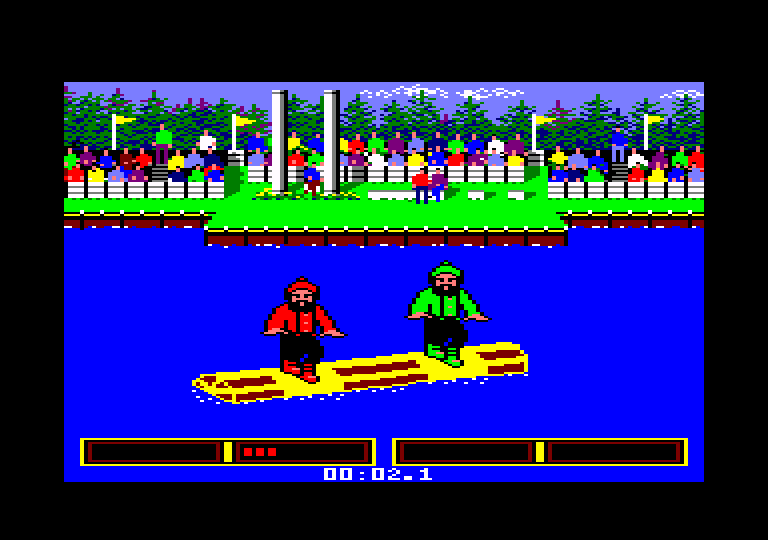 screenshot of the Amstrad CPC game World Games by GameBase CPC