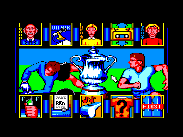 screenshot of the Amstrad CPC game World soccer by GameBase CPC