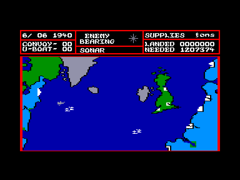 screenshot of the Amstrad CPC game Wulfpack by GameBase CPC