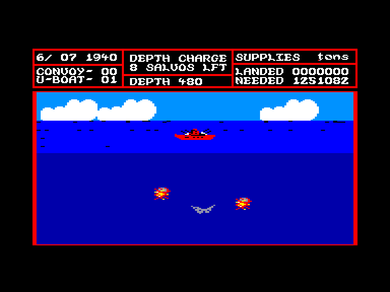 screenshot of the Amstrad CPC game Wulfpack by GameBase CPC