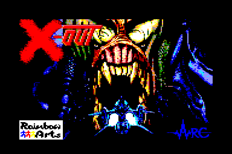 screenshot of the Amstrad CPC game X-out