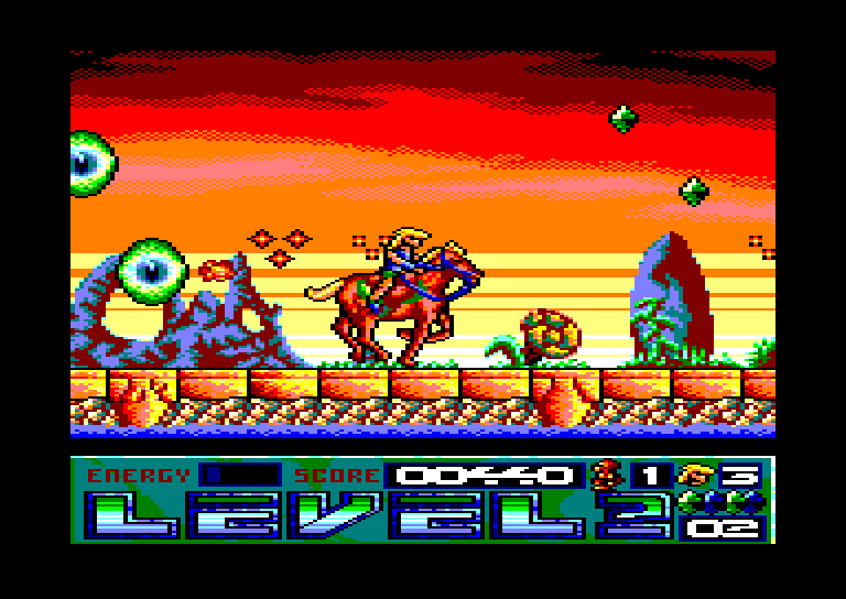 screenshot of the Amstrad CPC game Xyphoes Fantasy by GameBase CPC