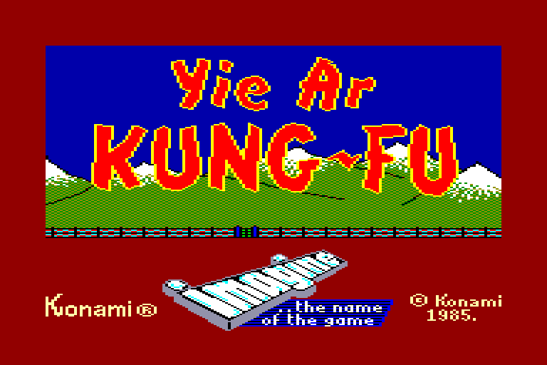 screenshot of the Amstrad CPC game Yie Ar Kung Fu by GameBase CPC