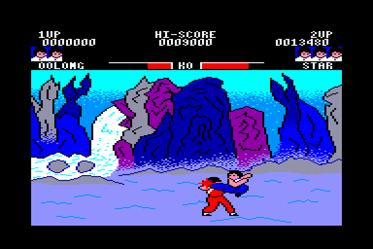 screenshot of the Amstrad CPC game Yie Ar Kung Fu by GameBase CPC