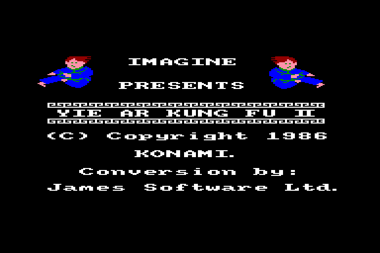 screenshot of the Amstrad CPC game Yie Ar Kung Fu II by GameBase CPC