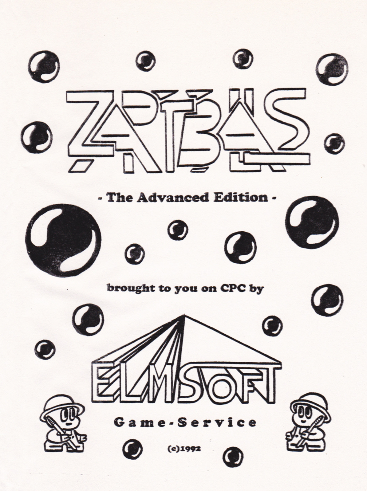 screenshot of the Amstrad CPC game Zap 'T' Balls - The Advanced Edition by GameBase CPC