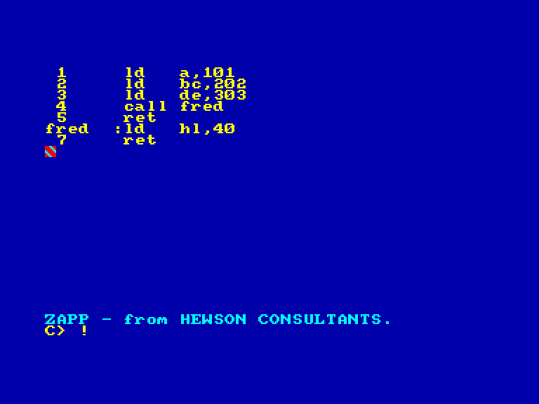 screenshot of the Amstrad CPC game Zapp by GameBase CPC