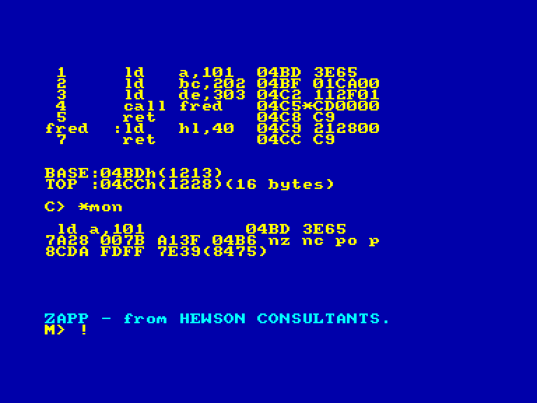 screenshot of the Amstrad CPC game Zapp by GameBase CPC