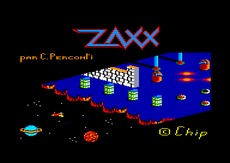 screenshot of the Amstrad CPC game Zaxx by GameBase CPC