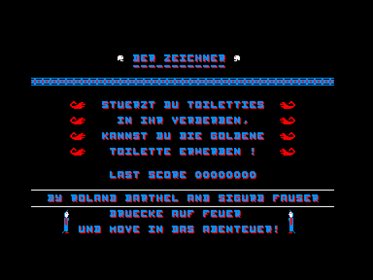screenshot of the Amstrad CPC game Zeichner (der) by GameBase CPC