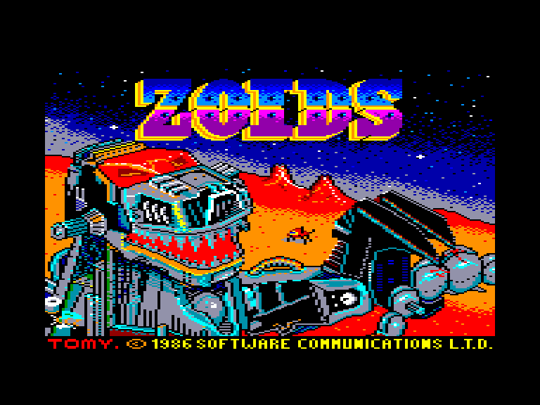 screenshot of the Amstrad CPC game Zoids - The Battle Begins