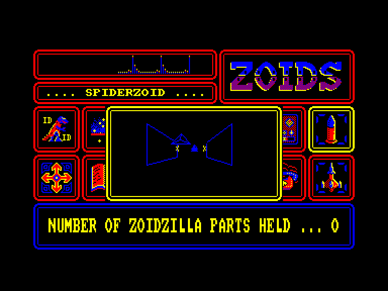 screenshot of the Amstrad CPC game Zoids - The Battle Begins by GameBase CPC