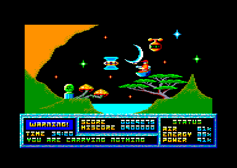 screenshot of the Amstrad CPC game Zone trooper by GameBase CPC