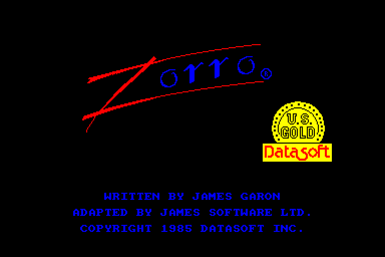 screenshot of the Amstrad CPC game Zorro by GameBase CPC