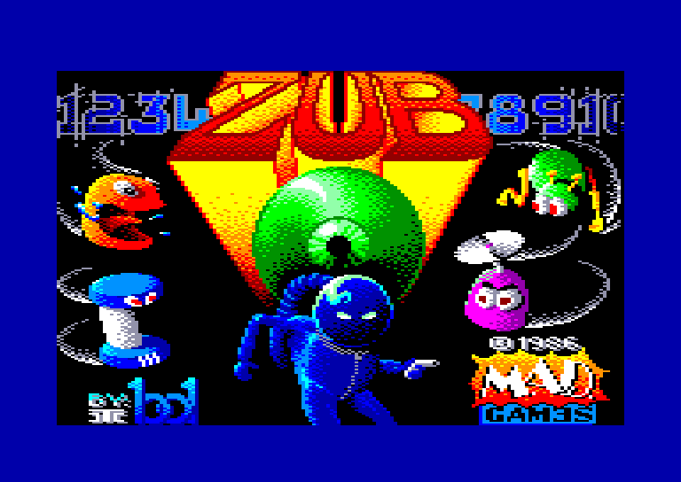screenshot of the Amstrad CPC game Zub by GameBase CPC