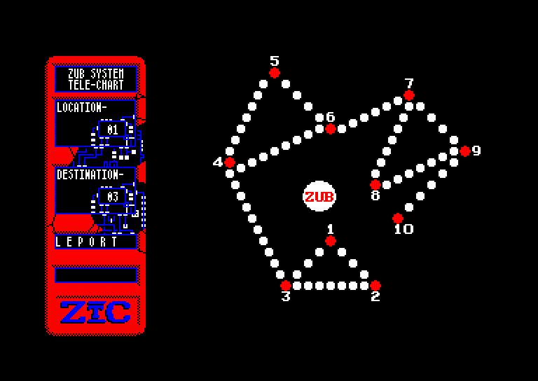 screenshot of the Amstrad CPC game Zub by GameBase CPC