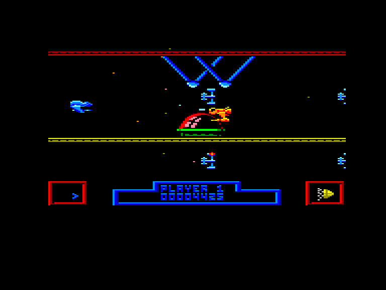 screenshot of the Amstrad CPC game Zynaps by GameBase CPC