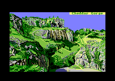 Cliff by Jill Lawson, mode 1 picture on an Amstrad CPC