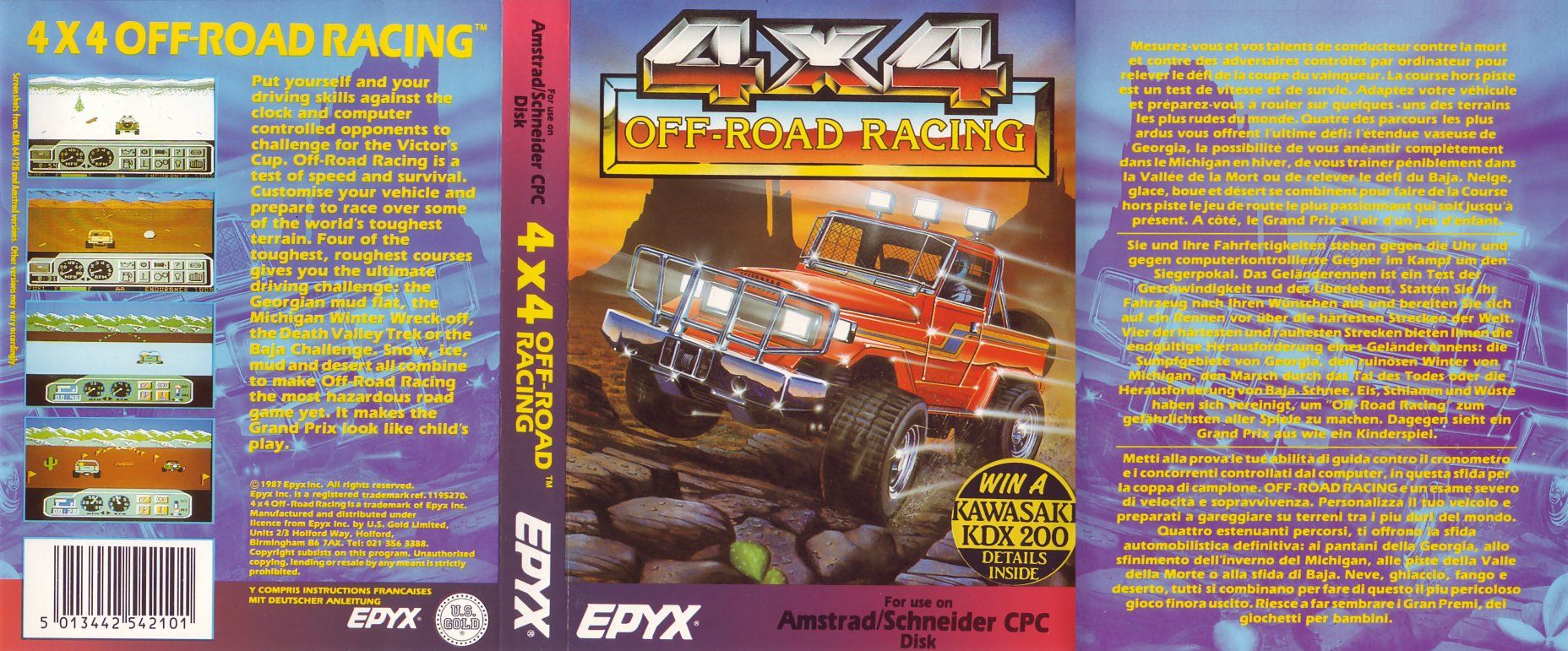 cover of the Amstrad CPC game 4x4_off-road_racing by Mig