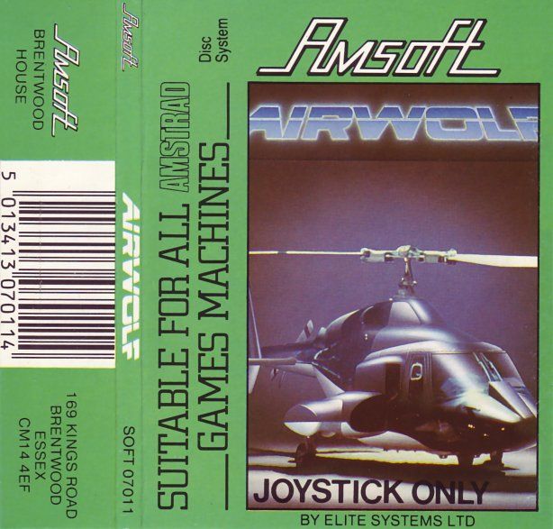 cover of the Amstrad CPC game airwolf by Mig