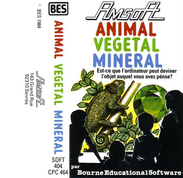 cover of the Amstrad CPC game animal_vegetal_mineral by Mig